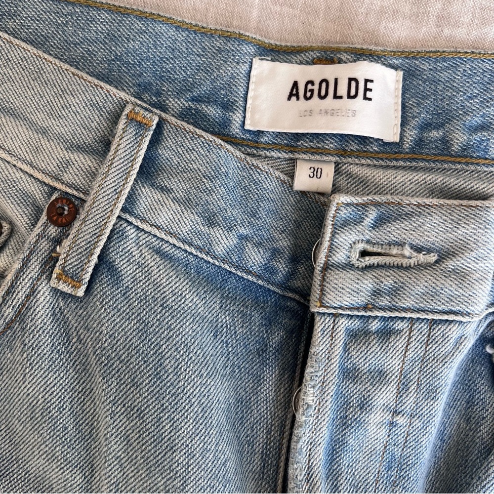 Agolde Riley High Rise Straight Crop - Picture 3 of 6